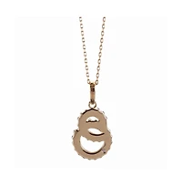 Suzy Levian Sterling Silver Cubic Zirconia Interlocked Double Loop Pendant Necklace