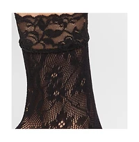 Stems Women's Floral Fishnet Anklets