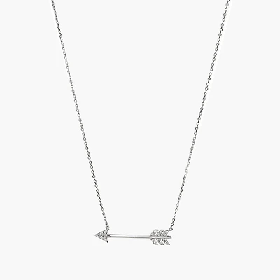 Sterling Silver Chevron Arrow Pendant Necklace