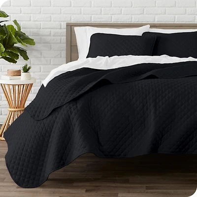 Bare Home Ultra-soft Diamond Stitched Coverlet Set Full/Queen