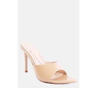 Womens Yule Ball Patent Faux Leather High Heel Sandals