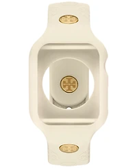 Tory Burch The T Monogram White Silicone Strap For Apple Watch 41mm