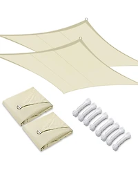 10x13 Ft 97% Uv Block Rectangle Sun Shade Sail Top Canopy Outdoor Patio 2 Pack