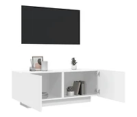 vidaXL Tv Cabinet White 39.4"x13.8"x15.7" Engineered Wood