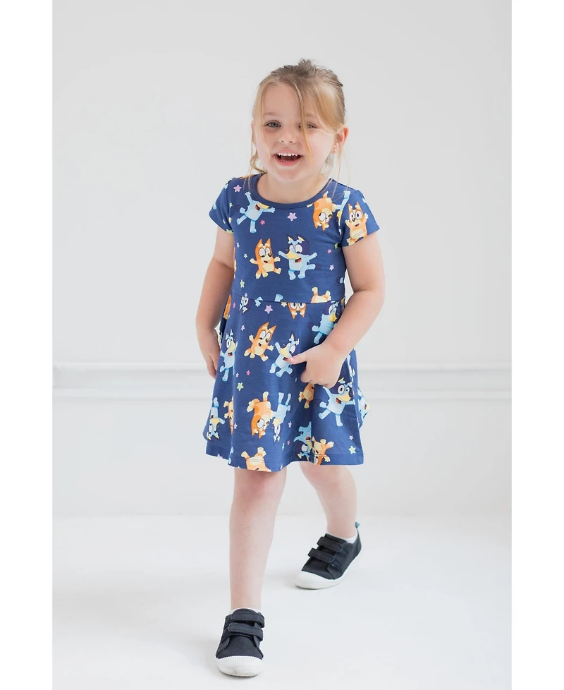 Bluey Little Girls Bingo Skater Dress and Scrunchie