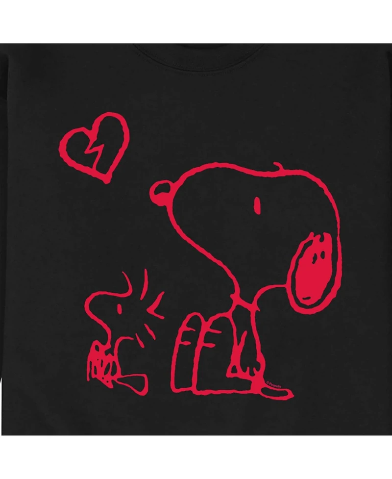 Airwaves Men's Peanuts Long Sleeve Crew Fleece Sweatshirt