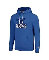 Men's and Women's Homage Royal Dallas Cowboys Hyperlocal Raglan Pullover Hoodie
