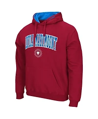 Men's Colosseum Crimson Loyola Marymount Lions Arch and Logo Pullover Hoodie