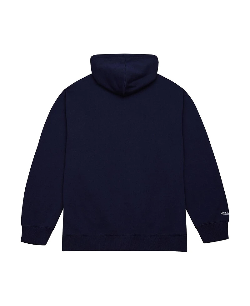 Men's Mitchell & Ness Navy Dallas Mavericks Hardwood Classics Tonal Pullover Hoodie