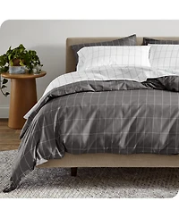 Bare Home Double Brushed Printed Duvet Cover Set