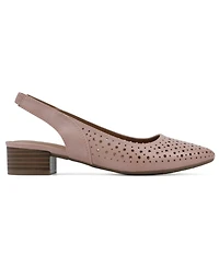 White Mountain Women's Boronic Block Heel Slingbacks