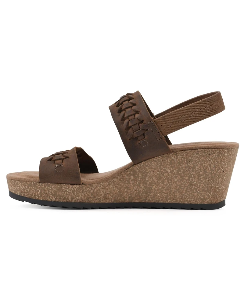 White Mountain Women's Pretreat Footbed Wedge Sandals