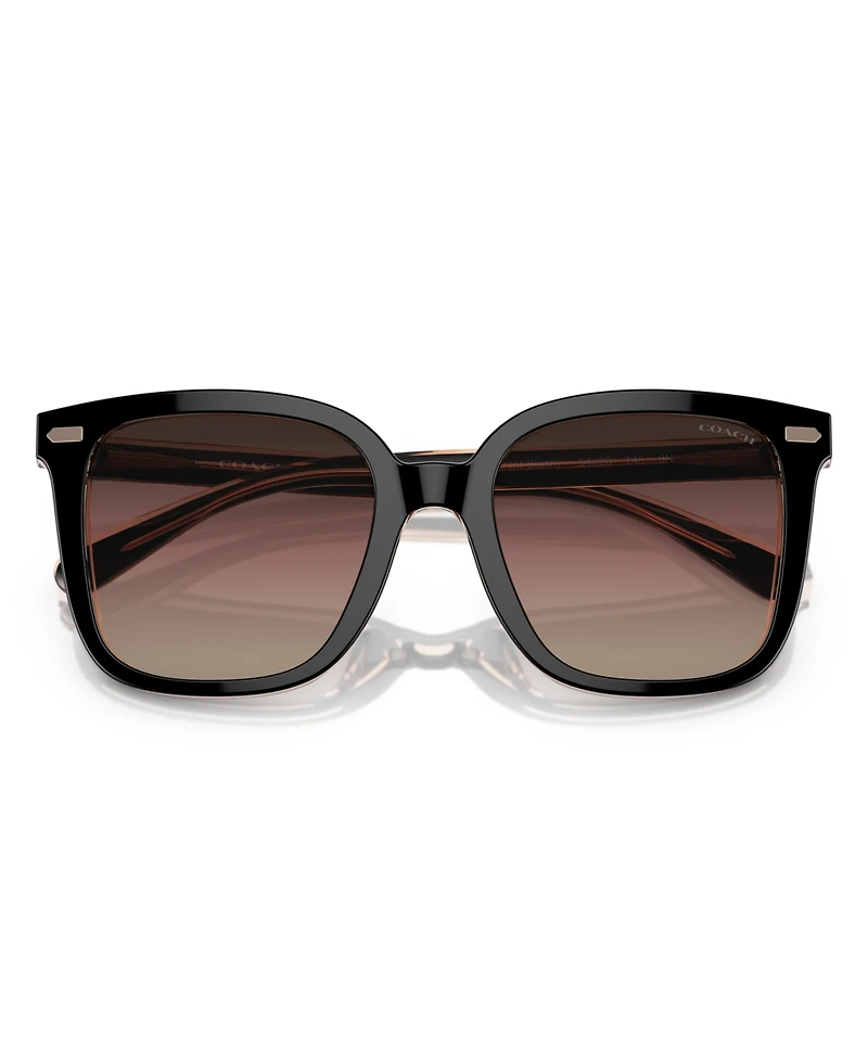 Coach Women's CL919 Low Bridge Fit Sunglasses, Gradient HC8381F