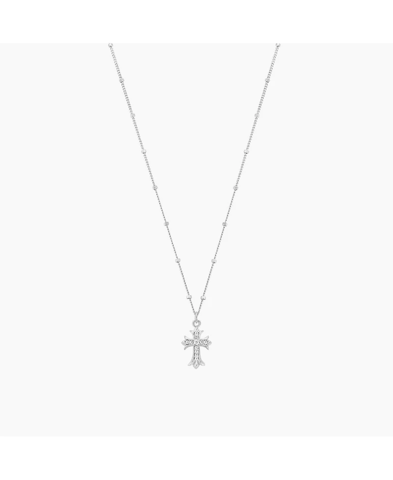 Sterling Silver 18k Gold Plated Isla Cross Necklace