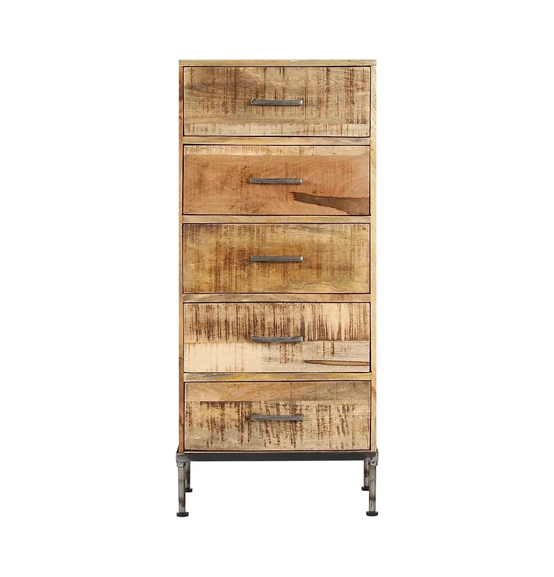 Chest of Drawers 17.7"x13.8"x41.7" Solid Mango Wood
