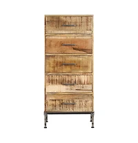 Chest of Drawers 17.7"x13.8"x41.7" Solid Mango Wood