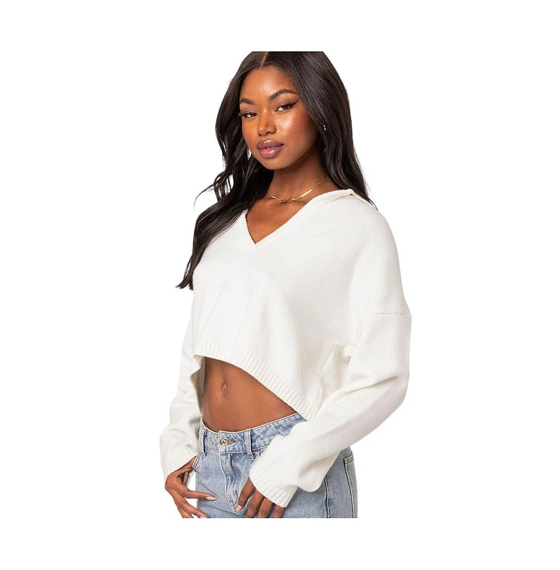 Edikted Women's Marcie oversize cropped sweater