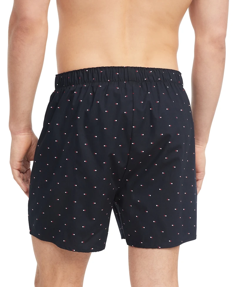 Tommy Hilfiger Men's 3-Pack Classic Printed Cotton Poplin Boxers