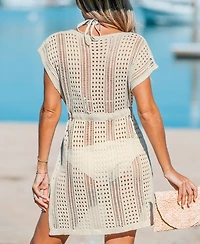 Cupshe Women's Drawstring & Cut-Out Cover-Up