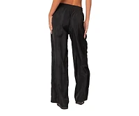 Women's Wide striped nylon track pants