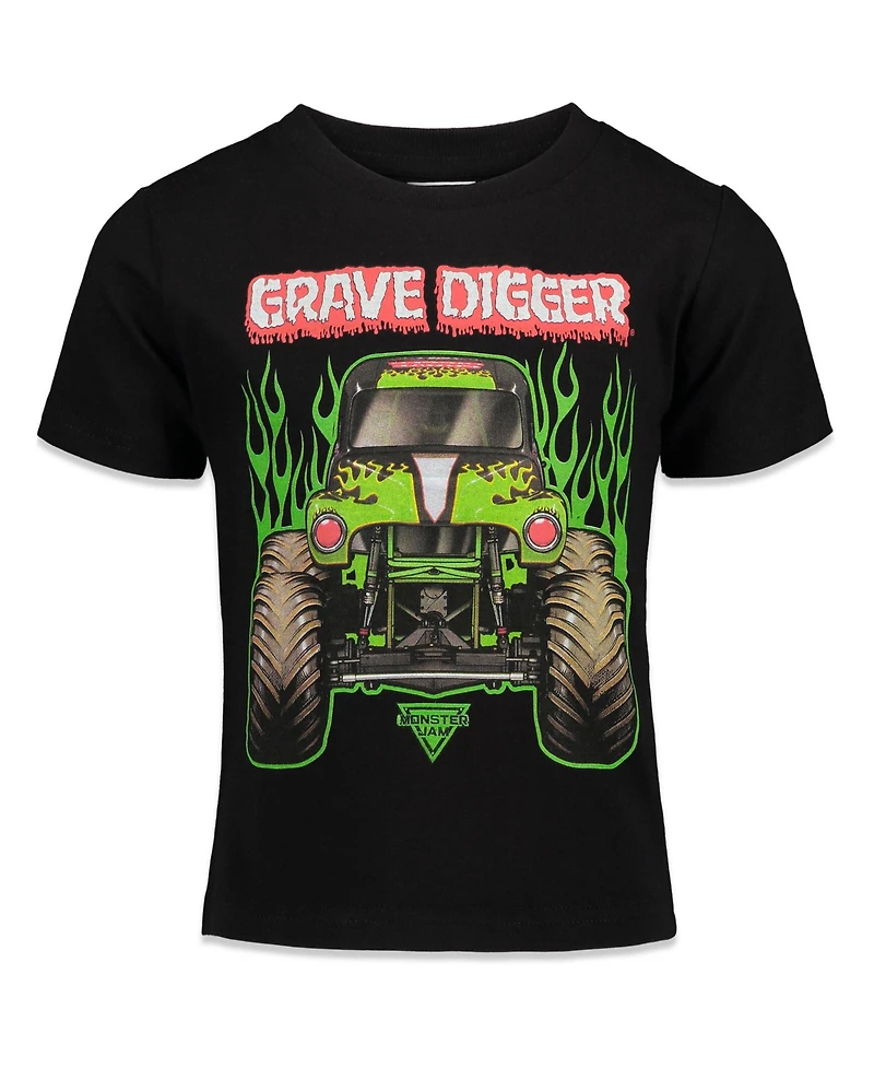 Monster Jam Trucks Boys 3 Pack Graphic T-Shirts Toddler| Child