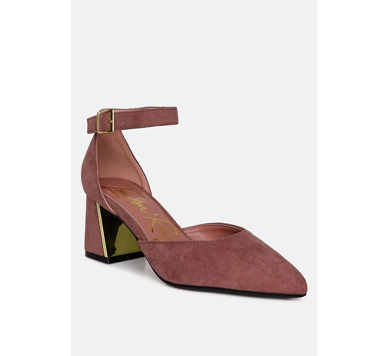 Rory Metallic Sling Detail Block Heel Sandals Women