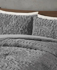 Madison Park Blair Ruched 3-Pc. Faux Fur Comforter Set, Full/Queen