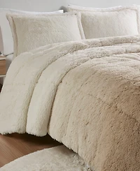 Intelligent Design Brielle Ombre Shaggy Faux Fur 3-Pc. Comforter Set, King/California King