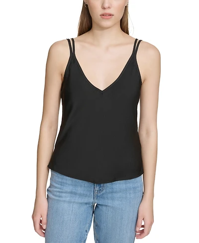 Dkny Jeans Women's Pullover Strappy V-Neck Camisole - Blk