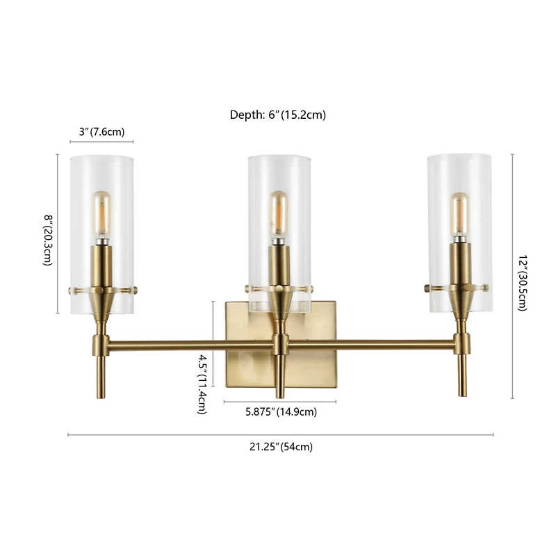 Jonathan Y Cato Bohemian Farmhouse Iron/Glass Led Vanity Light
