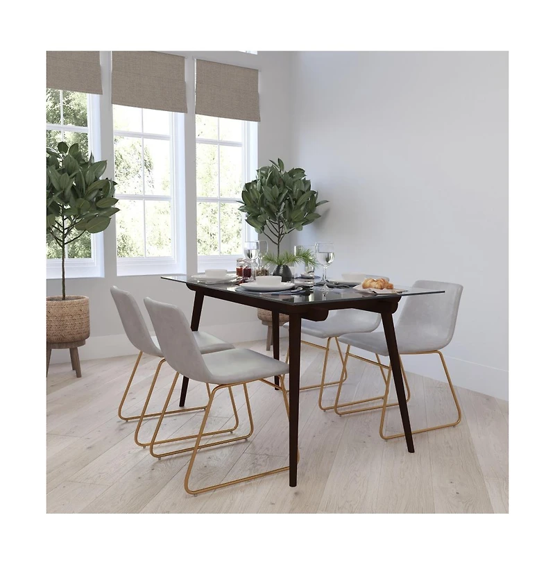 Carrollton 18 Inch Bucket Seat Dining Chairs, Set Of 2