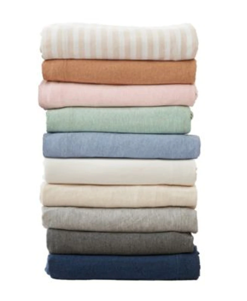 Premium Comforts Heathered Melange T Shirt Jersey Knit Cotton Blend Sheet Set