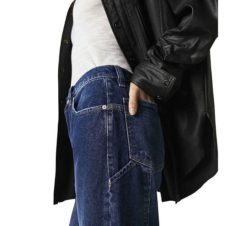 Free People Women's Tinsley Cotton Baggy High-Rise Jeans