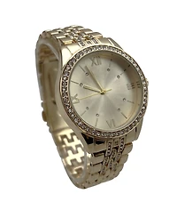 Olivia Pratt Gold Everyday Rhinestones Elegant Look Women Watch