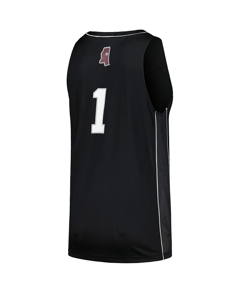 Adidas Men's Number 1 Mississippi State Bulldogs Team Swingman Basketball Jersey