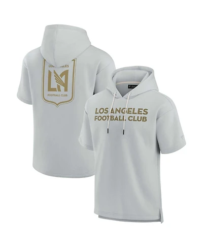 Men's and Women's Fanatics Signature Gray Lafc Super Soft Fleece Short Sleeve Pullover Hoodie