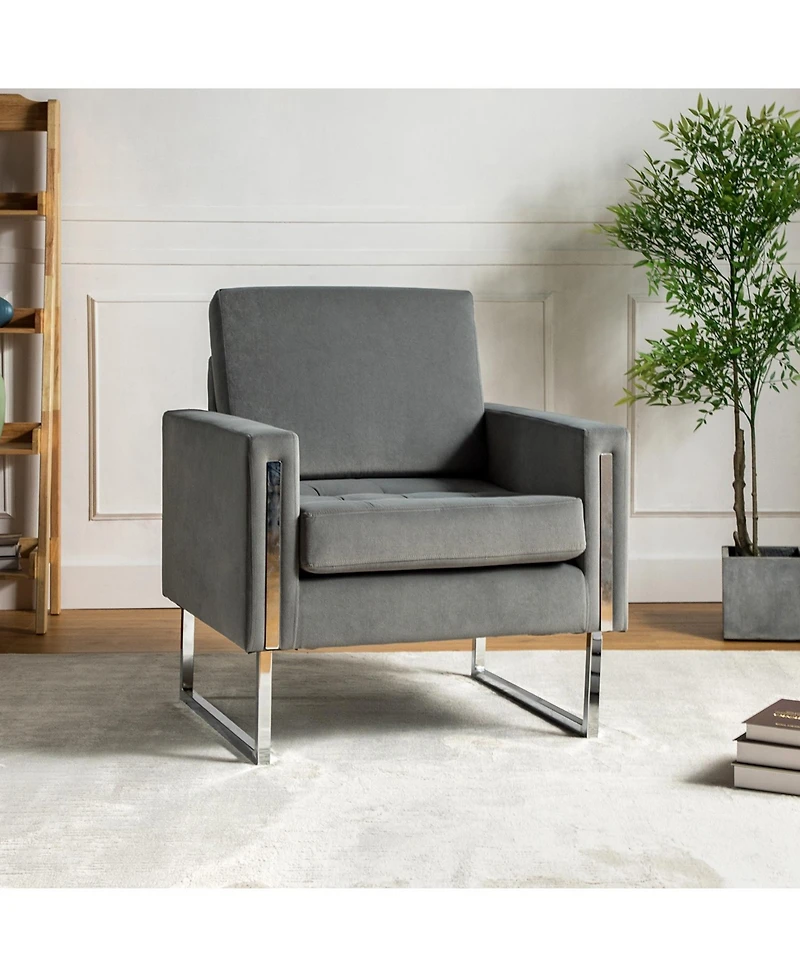 Hulala Home Elastus Modern Club Chair with Metal Legs