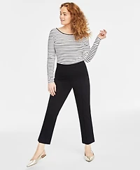 On 34th Women's Ponte-Knit Pull-On Ankle Pants, Regular & Short, Created for Macy's