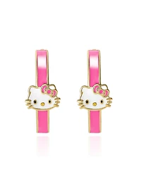 Sanrio Hello Kitty Enamel Post Hoop Earrings - Pink