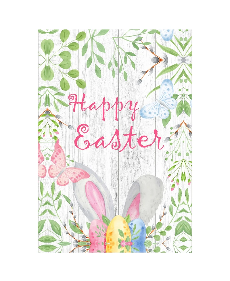 Northlight Happy Easter Rabbit Ears Outdoor House Flag 28" x 40"
