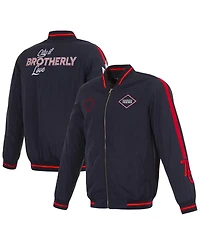 Men's Jh Design Navy Philadelphia 76ers 2023/24 City Edition Nylon Full-Zip Bomber Jacket