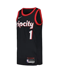 Men's Nike Anfernee Simons Black Portland Trail Blazers Swingman Player Jersey - City Edition