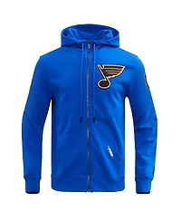 Men's Pro Standard Blue St. Louis Blues Classic Chenille Full-Zip Hoodie Jacket