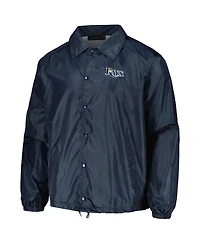 Men's Dunbrooke Navy Tampa Bay Rays Coach's Raglan Full-Snap Windbreaker Jacket