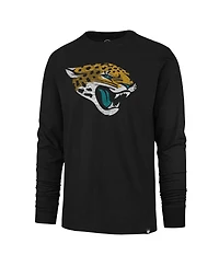 Men's '47 Brand Black Distressed Jacksonville Jaguars Premier Franklin Long Sleeve T-shirt