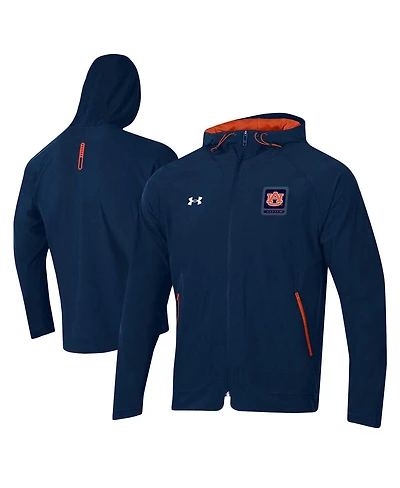 Men's Under Armour Navy Auburn Tigers Unstoppable Raglan Full-Zip Jacket