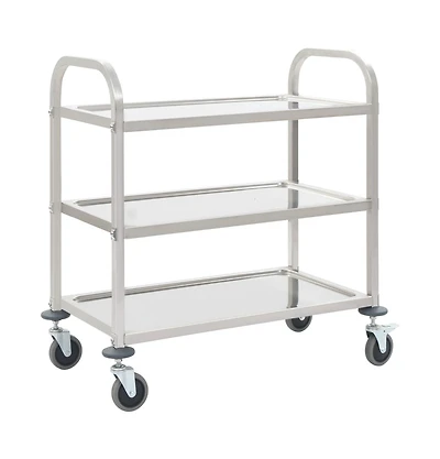 3-Tier Kitchen Trolley 38"x21.7"x35.4" Stainless Steel