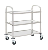 3-Tier Kitchen Trolley 38"x21.7"x35.4" Stainless Steel