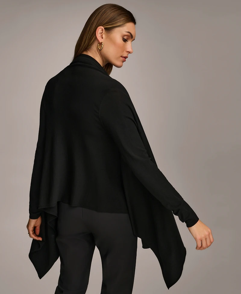 Donna Karan New York Women's Long-Sleeve Drape-Front Cardigan