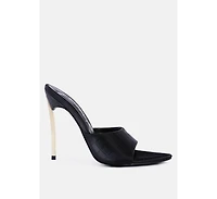 Women's Bottoms Up Strappy Slip On Stiletto Heel Sandals